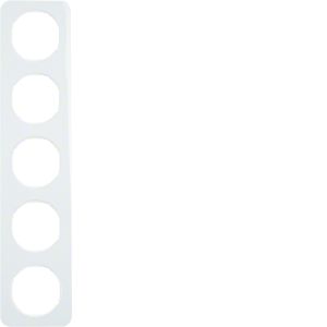 Afdekraam 5-v, berker R.1, polarwit glz.