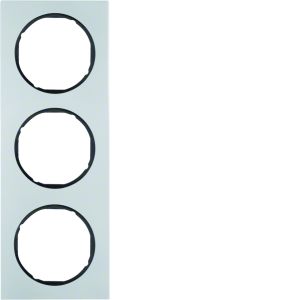 Afdekraam 3-v, berker R.3, aluminium/zwa