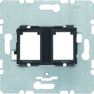 Draagplaat modulaire jacks, 2-v, zwarte