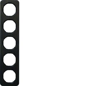 Afdekraam 5-v, berker R.1, gerookt eiken