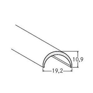 Opaal afdekking buigbaar L = 2000mm