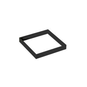 Soft Square Spacer zwart 13mm