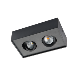 GYRO CUBE DIMTOWARM ZWART 2X6W LED 2000-