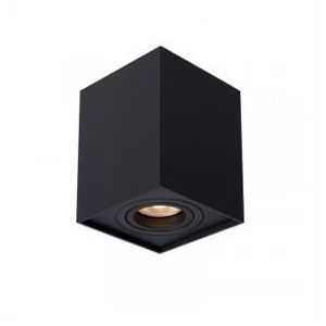 Tube opbouwspot vierkant 1V zwart