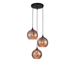 BLAZE Cooper Glass & Black Metal LED E27