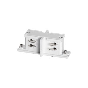3-Fase rail, recht koppelstuk klein, wit
