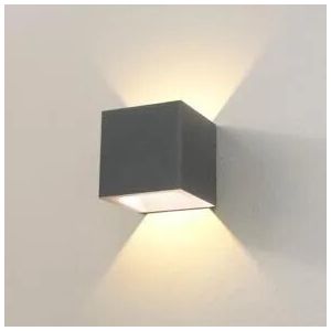 Wandlamp WLC grafiet IP54 LED 6W 2700K d