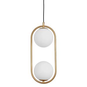 OBITAR Opal Glass Brass Gold Metal LED G