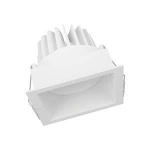 SP SQUARE DK ADJ 8W/3000K FL WT LEDV