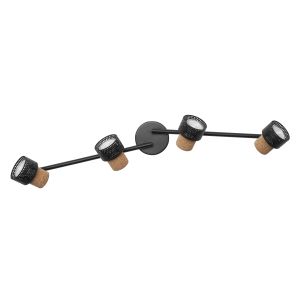 DECOR SPOT CORK 4X3.4W 927 GU10 BK LEDV