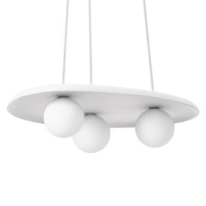 DECOR PLASTER NEST PEND 3XG9 WT LEDV