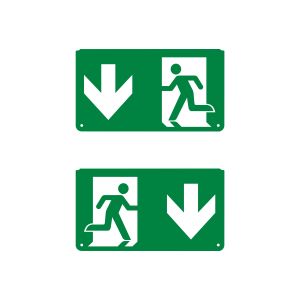 EM EXIT PICTO DOWN LEDV