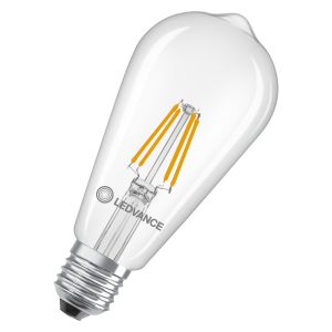 LED EDISON40 3.4W 827 FILCL E27 P LEDV