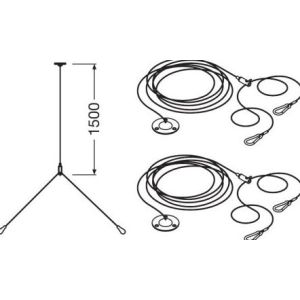 Pendelophanging LED paneel 1200x300