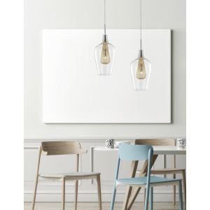 FILO Chrome Aluminium Clear Glass & Gold