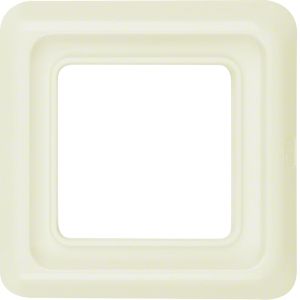 Afdekraam IP44 1-v, wit glz.