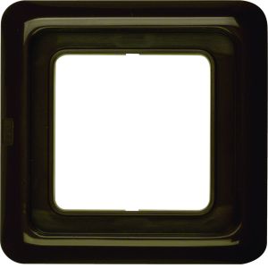 Afdekraam IP44 1-v, bruin glz.