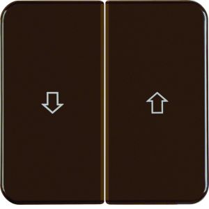 Wip 2-v met pijlsymb. IP44 inbouw, bruin