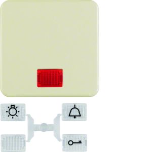 Wip met lens, IP44 inbouw, wit