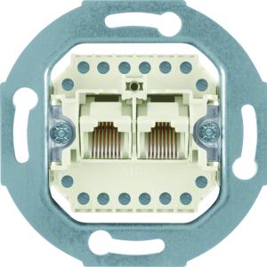 RJ-datacont.ds. 2-v, cat. 3 (2x 8-polig)