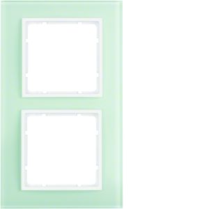 Afdekraam 2-v, berker B.7 Glas polarwit