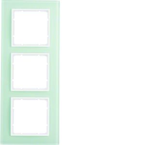 Afdekraam 3-v, berker B.7 Glas polarwit