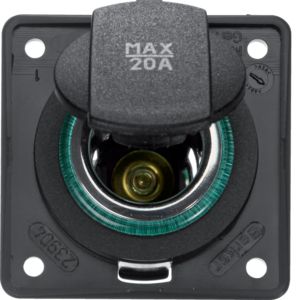 auto-power-contactdoos, antraciet, mat,