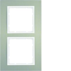 Afdekraam 2-v, berker B.3, aluminium nat