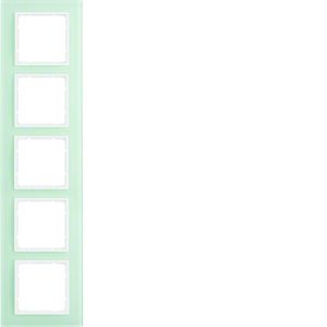 Afdekraam 5-v, berker B.7 Glas polarwit