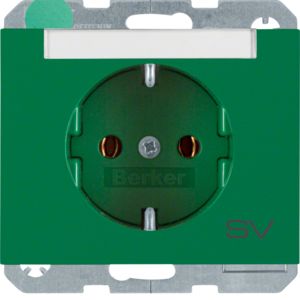 SCHUKO-wandcontactdoos met opdruk en tek