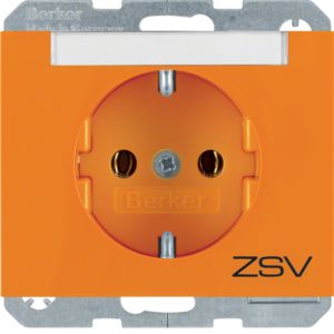 SCHUKO-wandcontactdoos met opdruk en tek