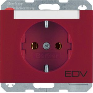 SCHUKO-wandcontactdoos met opdruk en tek