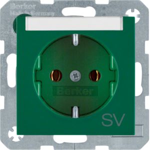 SCHUKO-wandcontactdoos met opdruk en tek