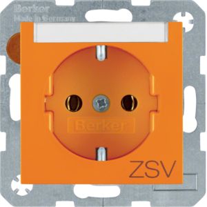 SCHUKO-wandcontactdoos met opdruk en tek