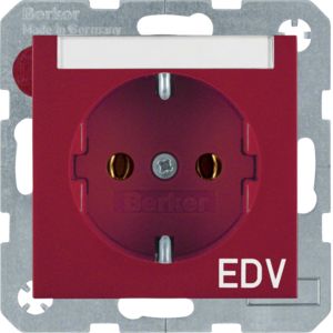 SCHUKO-wandcontactdoos met opdruk en tek