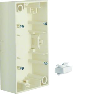 Opbouwbehuizing 2-voudig, S.1, wit, glan