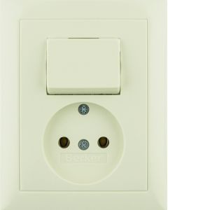 Combinatie WCD 2P en wisselschak. berker