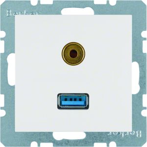 USB/audio 3,5 mm mini-Jack WCD, berker S