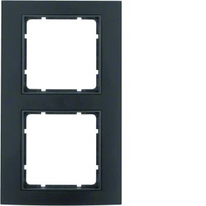 Afdekraam 2-v, berker B.3, aluminium zwa