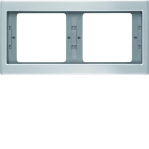Afdekraam 2-v hor. berker K.5, aluminium