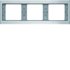 Afdekraam 3-v hor. berker K.5, aluminium