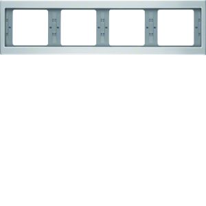 Afdekraam 4-v hor. berker K.5, aluminium
