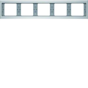 Afdekraam 5-v hor. berker K.5, aluminium