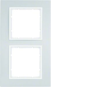 Afdekraam 2-v, berker B.7, aluminium/pol