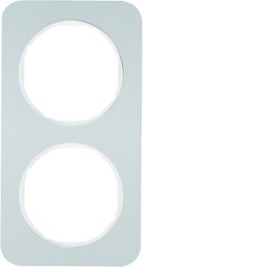 Afdekraam 2-v, berker R.1, aluminium/pol