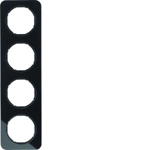 Afdekraam 4-v, berker R.1 Glas zwart