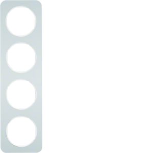 Afdekraam 4-v, berker R.1, aluminium/pol