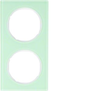 Afdekraam 2-v, berker R.3 Glas polarwit