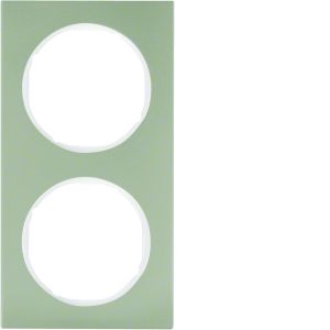 Afdekraam 2-v, berker R.3, edelstaal/pol
