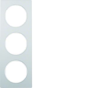 Afdekraam 3-v, berker R.3, aluminium/pol